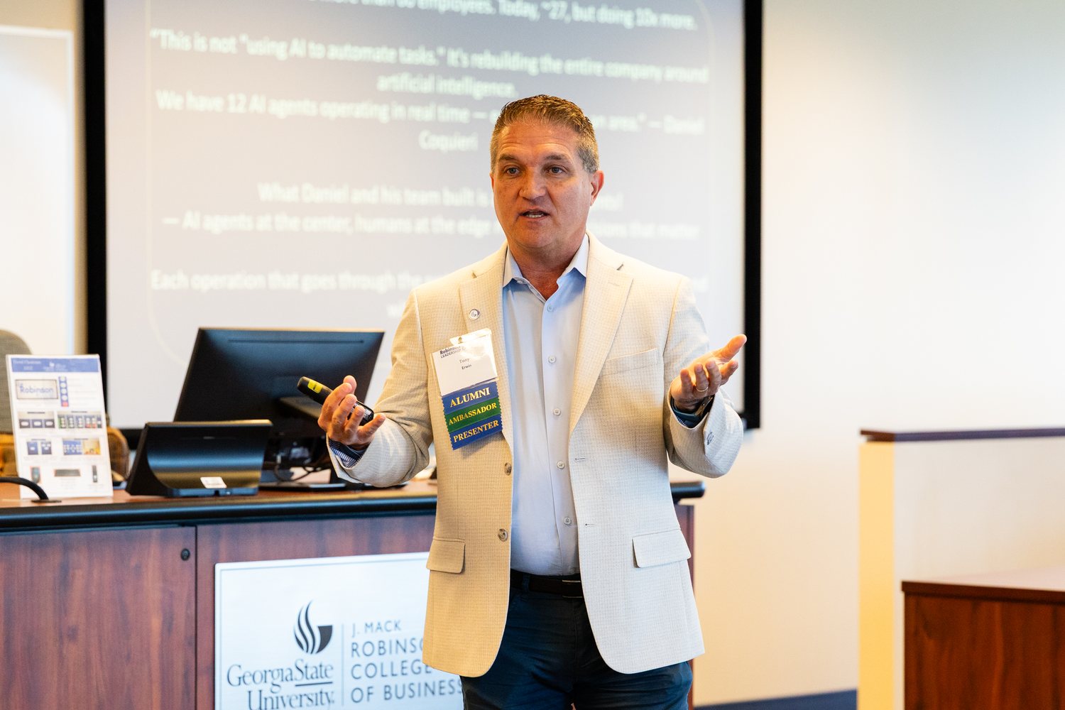 Tony Erwin at the Robinson Leadership Conference 2026 on AI