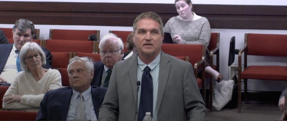 Tony Erwin speaking to the South Carolina House of Representatives